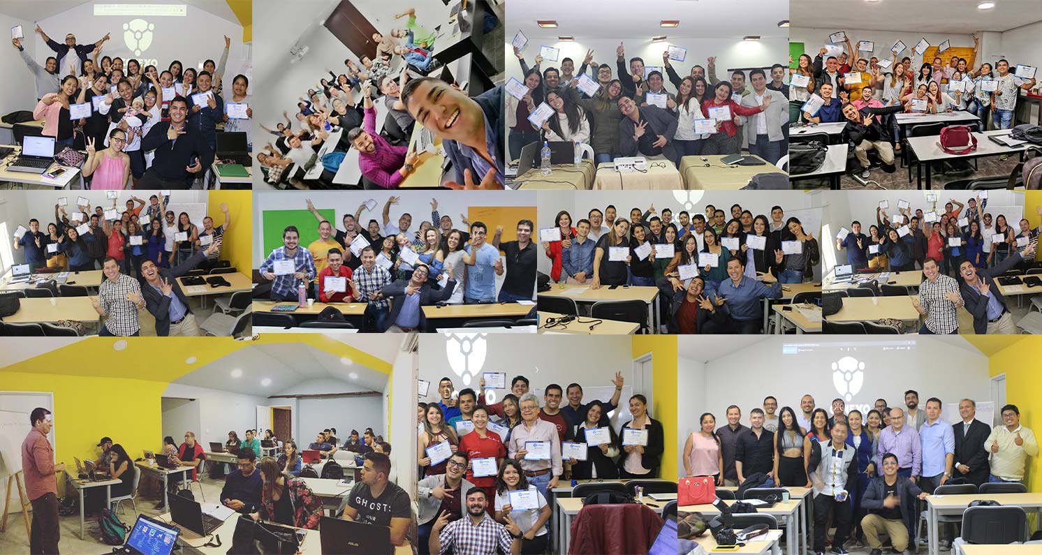 Sesiones presenciales y grupos de estudiantes de Mentors Expert