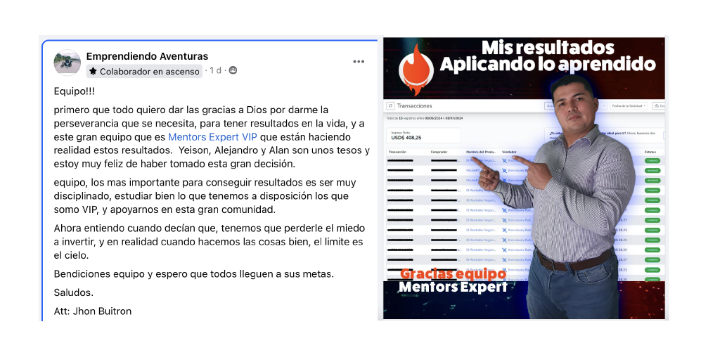 Captura de ingresos y testimonio de alumno